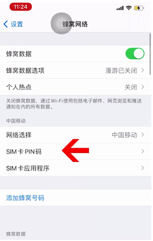 平湖苹果14维修网分享如何给iPhone14的SIM卡设置密码 