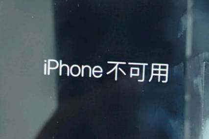 平湖苹果服务网点分享锁屏界面显示“iPhone 不可用”如何解决 